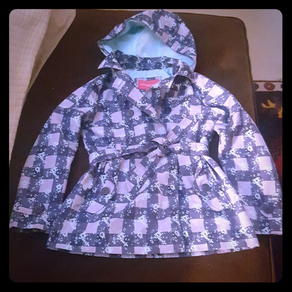 London Fog girls rain coat. Size 10/12
